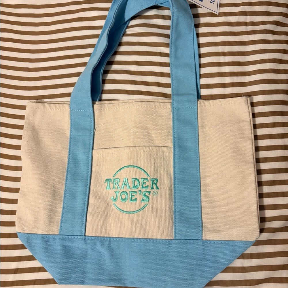 Trader Joe's New Spring Season Collector Cream Micro Tote Bag